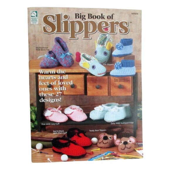 Big Book Of Slippers Pattern Booklet - 27 Crochet Projects Multi-Size Designs - Picture 1 of 2